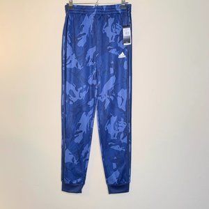 NWT Adidas Boy's Blue Core Camo Jogger